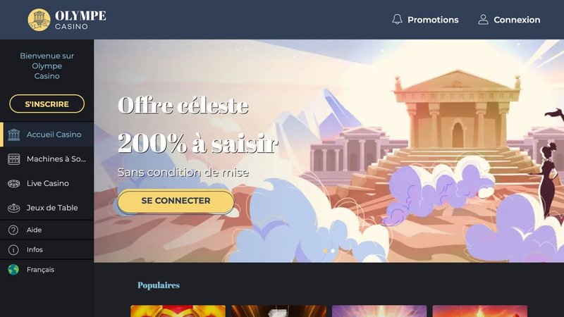 Découvrez les Joies de l'Online Casino Olympe Casino en France - aperçu